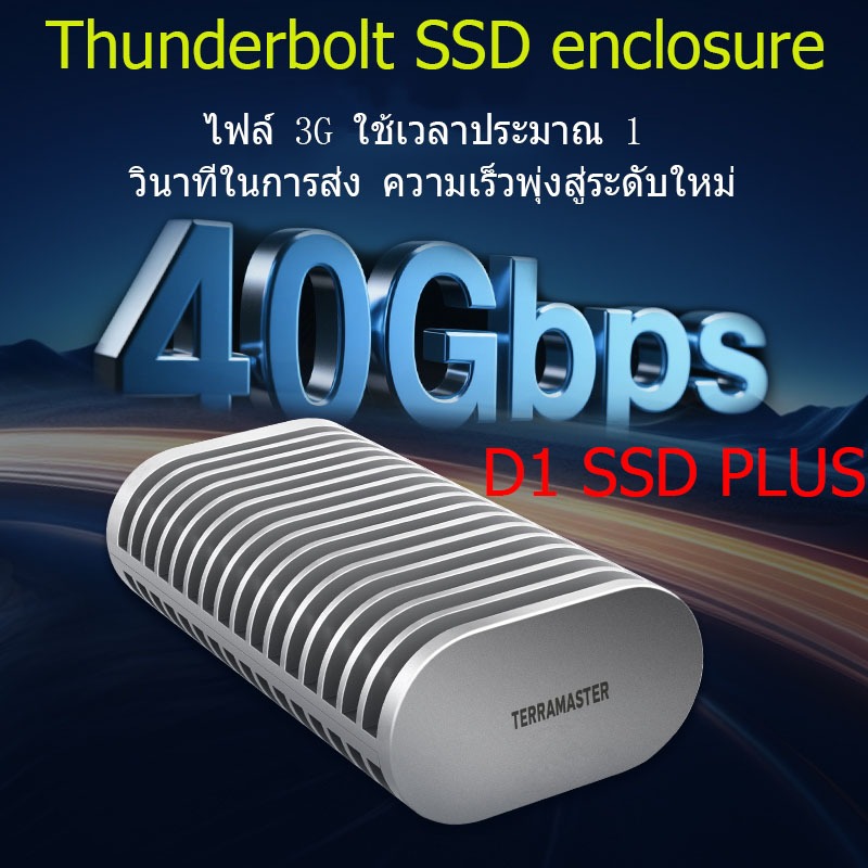 [พิเศษ] Terramaster D1 SSD Plus Thunderbolt 4 กล่องใส่ SSD แบบพกพา