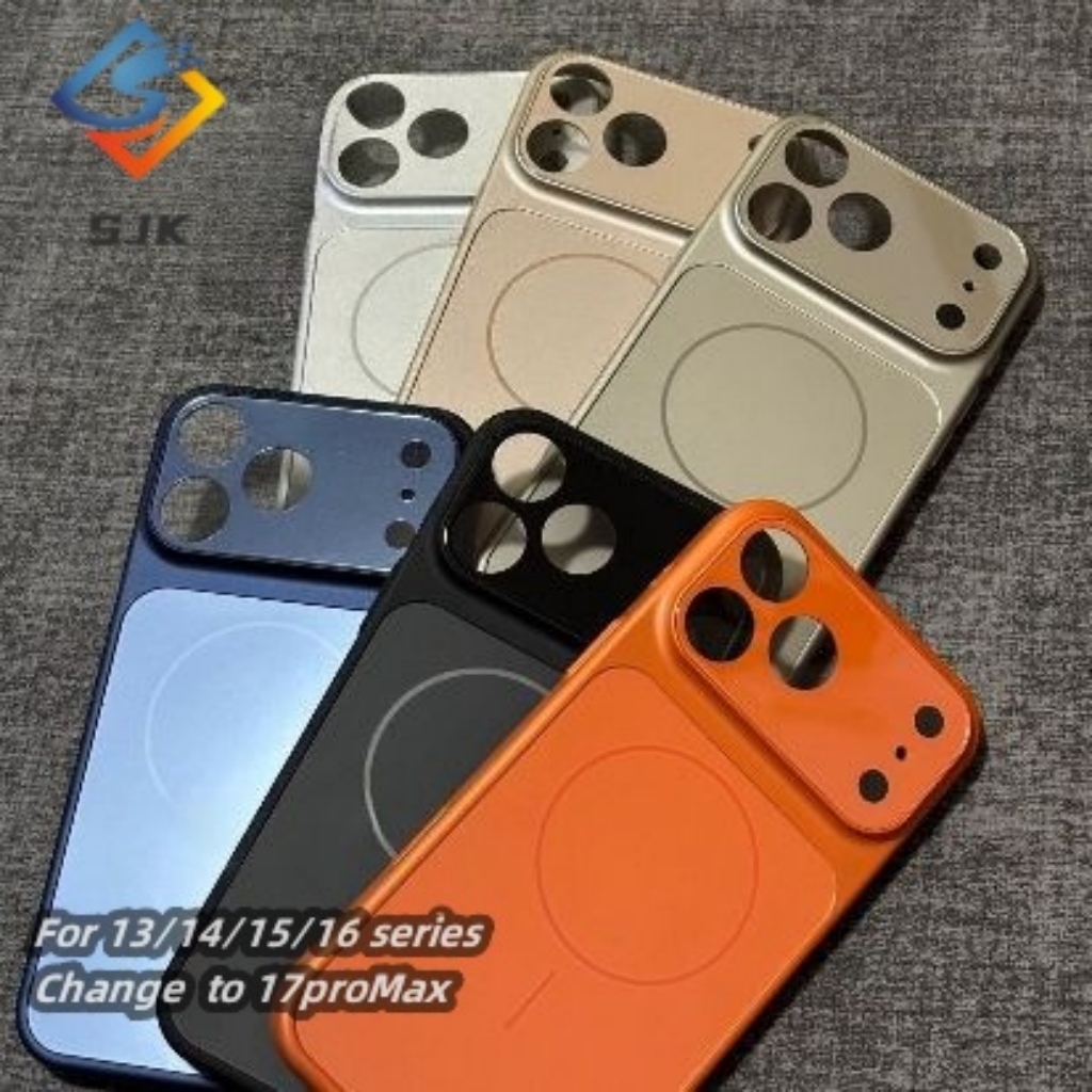 กรอบใหม่สำหรับ iPhone 13 14 15 16 Pro Max อัปเกรดเป็น 17 Pro Max ทันที ด้านหลังกระจกแข็ง PC แบบด้าน แม่เหล็กแรงดูด กันกระแทก คุ้มครองสมบูรณ์แบบ