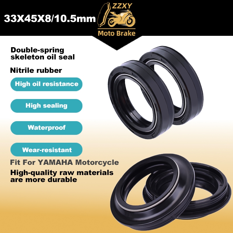 33*45*8 33*45 ส้อมซีลน้ํามันฝุ่นรถจักรยานยนต์อุปกรณ์เสริมสําหรับ YAMAHA XV125 Virago YZF-R125 08-14 TW200 05-15 XV 250 88-15 YP 250 MAJESTY BW350
