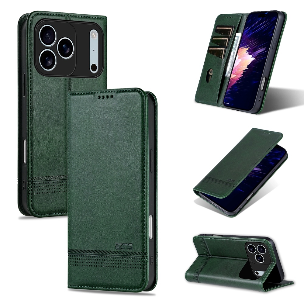 เคสหนังสําหรับ iPhone 17 Air 16 15 14 Plus 13 12 11 Pro Max X XR XS กระเป๋าสตางค์ช่องเสียบการ์ดผิวรู้สึกยืนกรณี