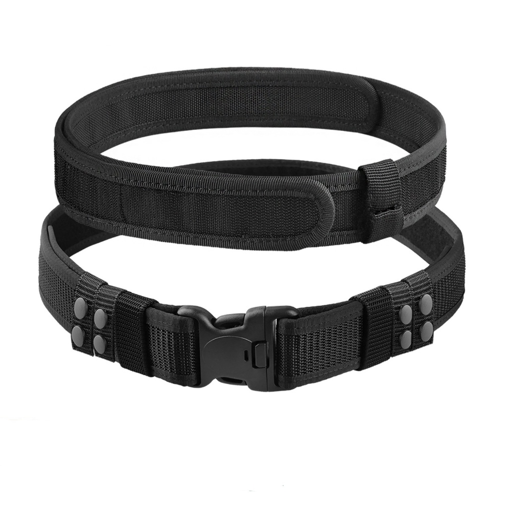 2 in 1 เข็มขัดผู้ชาย Quick Release Buckle MOLLE หัวเข็มขัดไนลอนคู่อเนกประสงค์ยุทธวิธีเข็มขัดแบบพกพา