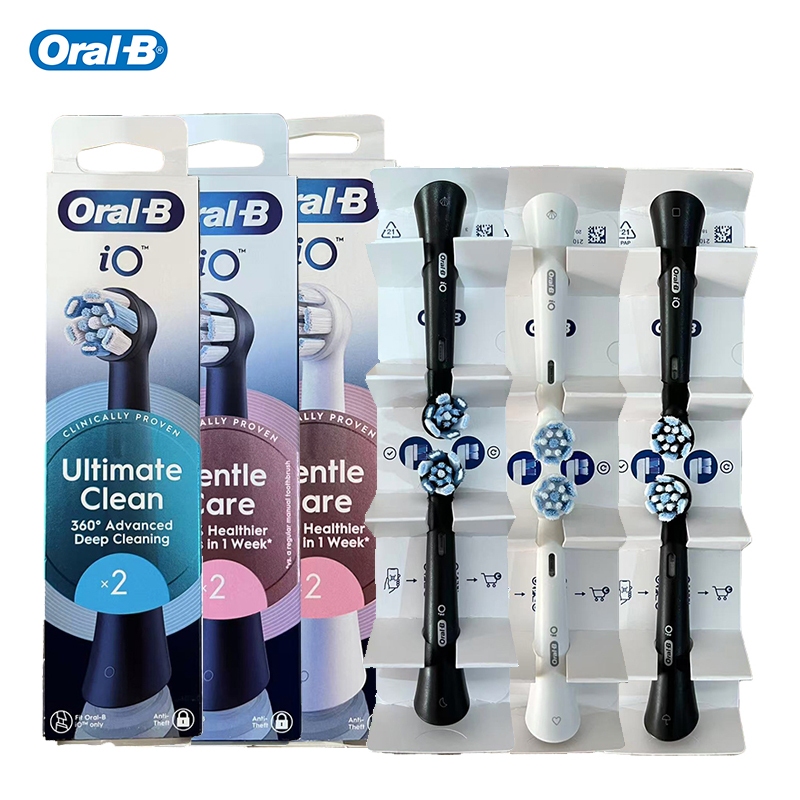 Oral-B iO 2PC Ultimate Clean เปลี่ยนหัวแปรงสีฟันไฟฟ้าเติม Gentle Clean หัวแปรงฟันสําหรับ OralB IO7 I