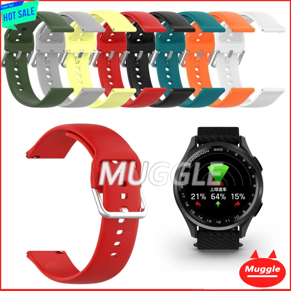 สาย Garmin Approach S44 S50 สายซิลิโคนอ่อนนุ่มGarmin Approach S44 S50 สายนาฬิกาซิลิโคนสายรัดข้อมือ G