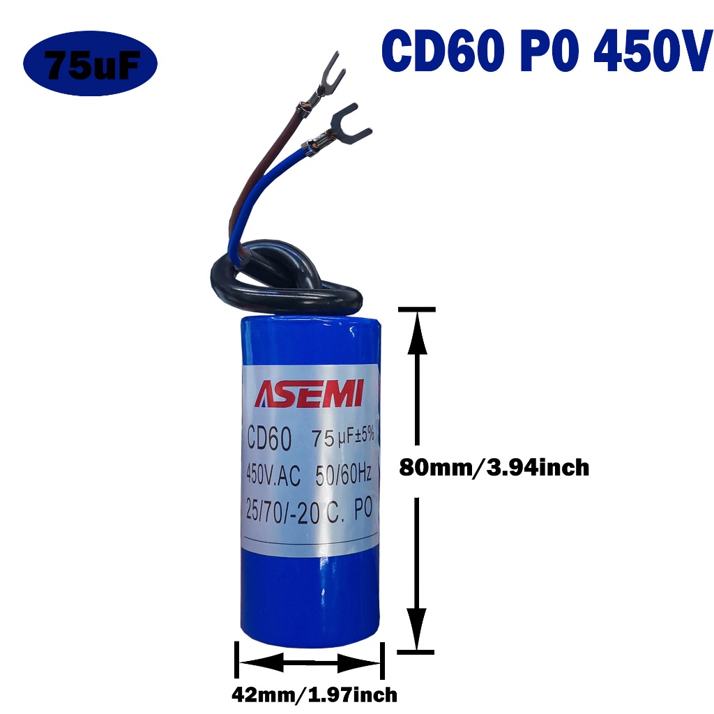 CD60 300uf 450VAC P0 Startup Capacitor MESEMI 50uF 75uF 100uF 200uF 250uF 300uF 350uF 400uF 450uF 50