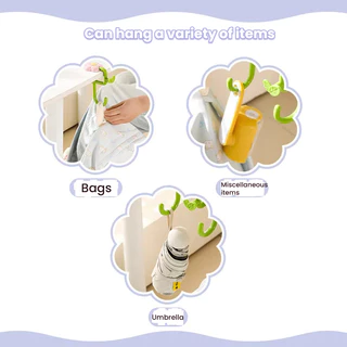ตะขอแขวนโต๊ะแบบปรับได้ลายดอกไม้-ที่แขวนกระเป๋าแบบแขวนด้านข้างแบบไม่ต้องเจาะรูสําหรับกระเป๋าเป้โรงเรียน | ที่จัดระเบียบห้องเรียนหลายมุม (พอดีกับขอบโต๊ะ 1-3 นิ้ว)