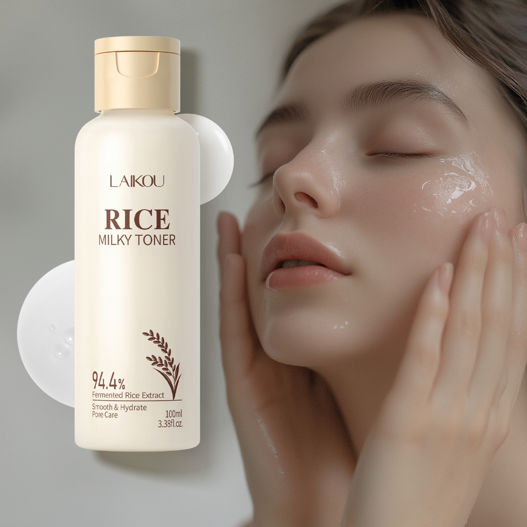 Laikou Rice Milky Toner Refreshing&Hydrating Deeply Nourish Skin Balance Skin Tone Glow Radiance 100ml