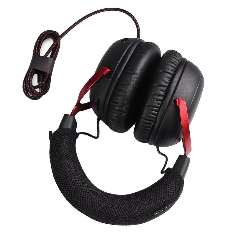 แถบคาดศีรษะป้องกันสําหรับ HyperX Cloud III,Could 3 หูฟัง wried/หูฟังไร้สายซิปแถบคาดศีรษะ Earmuff แผ่นรองหูฟัง