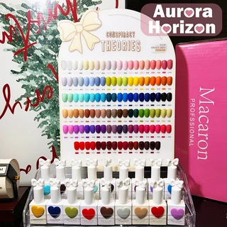 【พร้อมส่งในกรุงเทพฯ】58สี ฟรีชาร์ตสี เบส ท๊อป สีเจล15ml. Sansu 3.0 รุ่น MACARON สีเจลฝาโบว์
