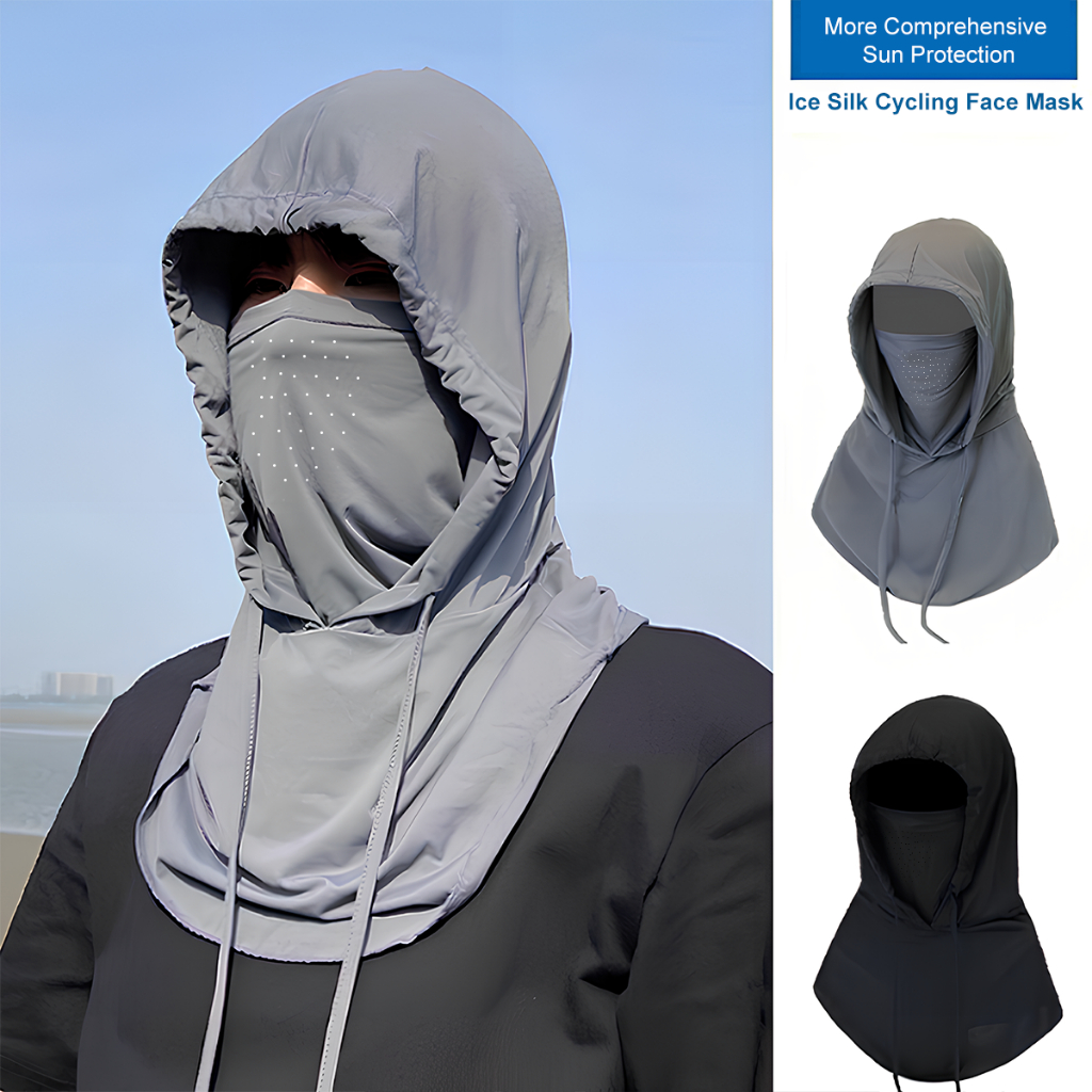 SOLOEVER หมวกและหน้ากาก 3-in-1 ป้องกันรังสียูวี ระบายอากาศและแห้งเร็ว เหมาะสำหรับการปั่นจักรยานและกิจกรรมกลางแจ้ง แบบยูนิเซ็กซ์