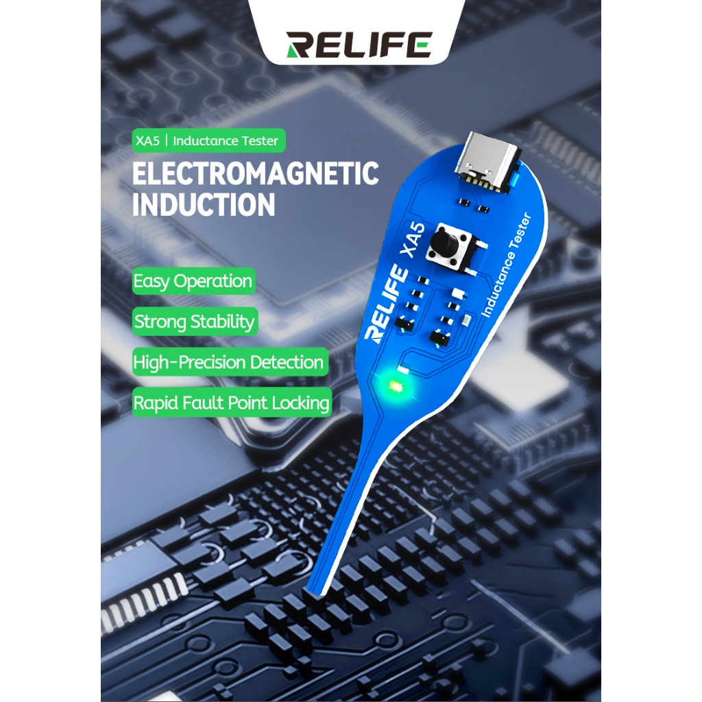 RELIFE XA5 Inductingance Tester สําหรับทดสอบคุณภาพของตัวเหนี่ยวนําบนเมนบอร์ดอิเล็กทรอนิกส์สําหรับการ