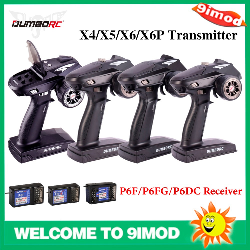 Dumborc X4 X6 4CH 6CH 2.4G RC วิทยุเครื่องส่งสัญญาณระยะไกลพร้อมตัวรับสัญญาณ P6F / P6FG Gyro สําหรับร