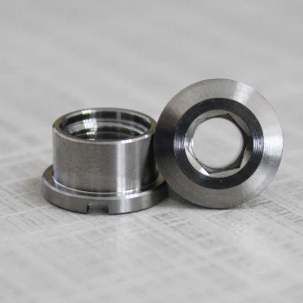 Hexati_bike Raw Grade5 Ti6Al4v จักรยานไทเทเนียมจักรยาน Crankset Chainring Bolts Nuts M8* 6.5 มม.