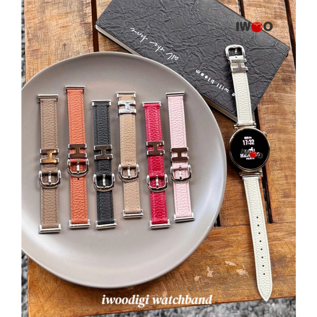 18/20 มม. สายหนังแท้สําหรับนาฬิกา Huawei gt6/gt5/gt4 41 มม./gt3/gt2/oppo X2mini สุภาพสตรีสาย
