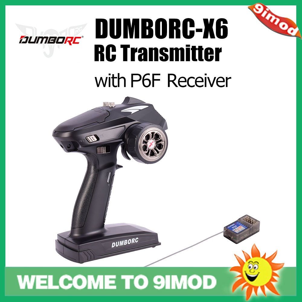 DUMBORC X6 เครื่องส่งสัญญาณ + P6F ตัวรับสัญญาณ 6CH 2.4G โหมดผสมเครื่องส่งสัญญาณ RC พร้อม X6F สําหรับ