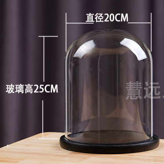 ขวดแก้วที่มีฐานสีดำ,ภาชนะ  สำหรับกล่องดอกไม้แห้งด้วยมือ,โดมแก้วสำหรับตกแต่งบ้าน - รูปที่ 7