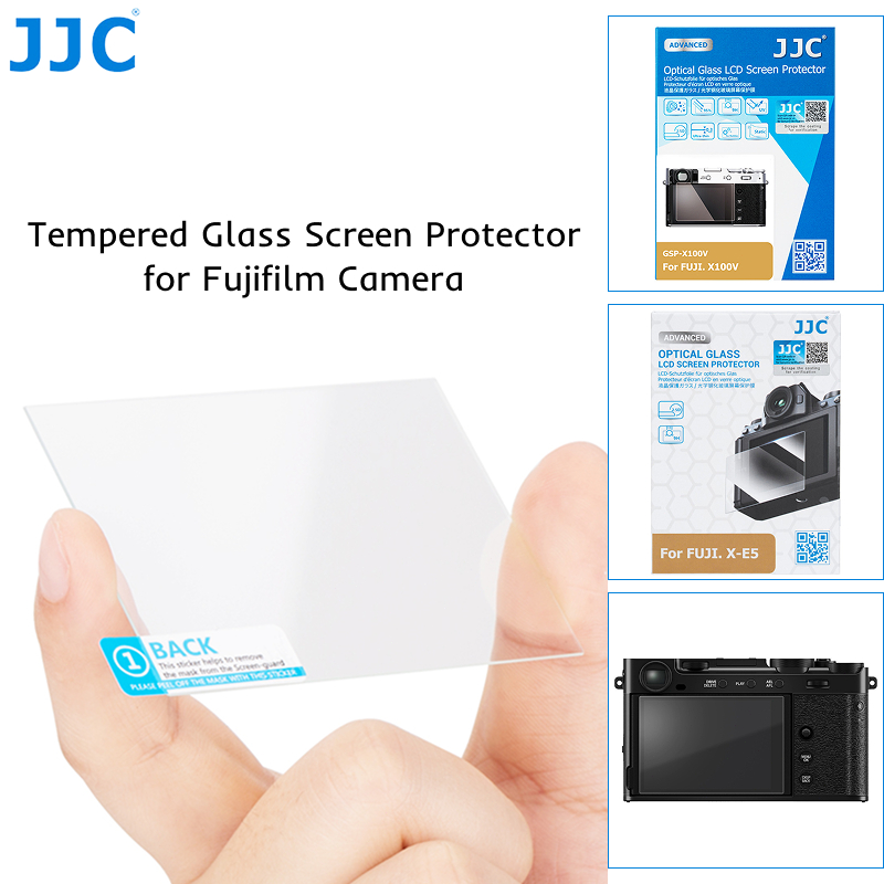 JJC ป้องกันหน้าจอกระจกนิรภัยคอลเลกชันสําหรับกล้อง Fujifilm X-T30 III X-E5 X-E4 xhard X100VI X100V X100T X100F X-M5 GFX100RF GFX 100 II X20Pro X2S X2S