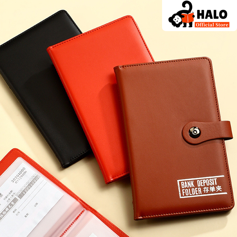 พร้อมปุ่มแม่เหล็ก กระเป๋าทะเบียนรถ หนังสือเก็บเงิน ช่องเก็บเอกสารสําคัญ ปลอดภัย ทะเบียนบ้าน ทะเบียนรถ