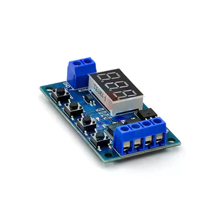 โมดูลสวิตช์ตั้งเวลาแบบหน่วง 12V 24V วงจรทริกเกอร์ทำงานซ้ำ บอร์ดควบคุม MOSFET คู่ ใช้แทนรีเลย์