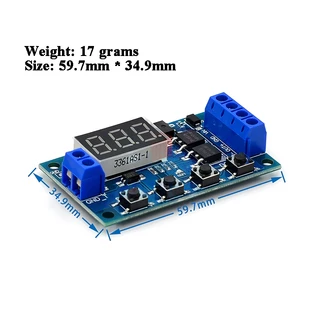 โมดูลสวิตช์ตั้งเวลาแบบหน่วง 12V 24V วงจรทริกเกอร์ทำงานซ้ำ บอร์ดควบคุม MOSFET คู่ ใช้แทนรีเลย์