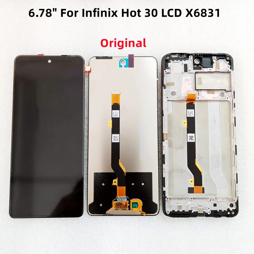 6.78 "สําหรับ Infinix Hot 30 LCD X6831 จอแสดงผล LCD หน้าจอสัมผัสแผง Digitizer Sensor Assembly เปลี่ย