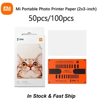 Xiaomi 100% ใหม่ ZINK กระเป๋าเครื่องพิมพ์ 1S กระดาษ Self-กาวพิมพ์ภาพ 50/100pcs แผ่น Xiaomi 3 นิ้ว Mini Pocket Photo Printer กระดาษ