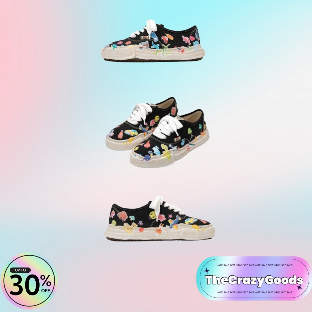 MMY dissolving Baker OG sole  sticker printing shoes men's and women's canvas shoes