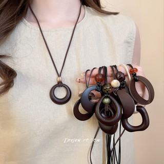 สร้อยคอมัณฑนาภรณ์ อัญมณีอะคริลิกรูปทรงขี้ผึ้ง สไตล์ย้อนยุคแล…