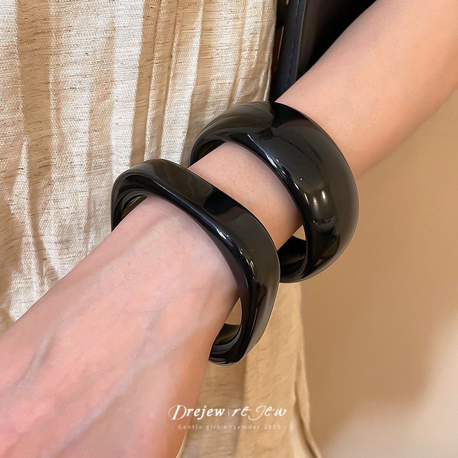 สร้อยข้อมือย้อมอะคริลิค หูจับแฟชั่นเรียบง่าย อเนกประสงค์