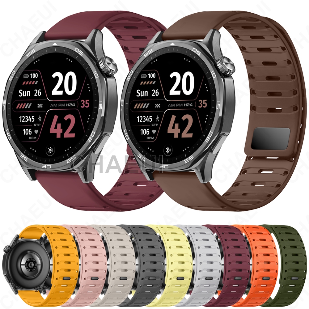 สร้อยข้อมือซิลิโคนสายรัดแม่เหล็ก Loop Band อุปกรณ์เสริมสําหรับ Huawei Watch GT GT2 GT3 SE GT4 GT5 GT6 Pro 46mm GT2e