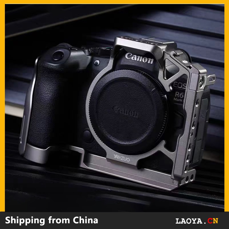 Canon EOS R6 Mark II / R6 Camera Full Cage Aluminum Alloy Protective Sleeve Frame Cage Quick Mounting Photography Part Metal กล้องเต็มกรงอลูมิเนียมแขนป้องกันกรงกรอบติดตั้งอย่างรวดเร็วการถ่ายภาพส่วนโลหะ