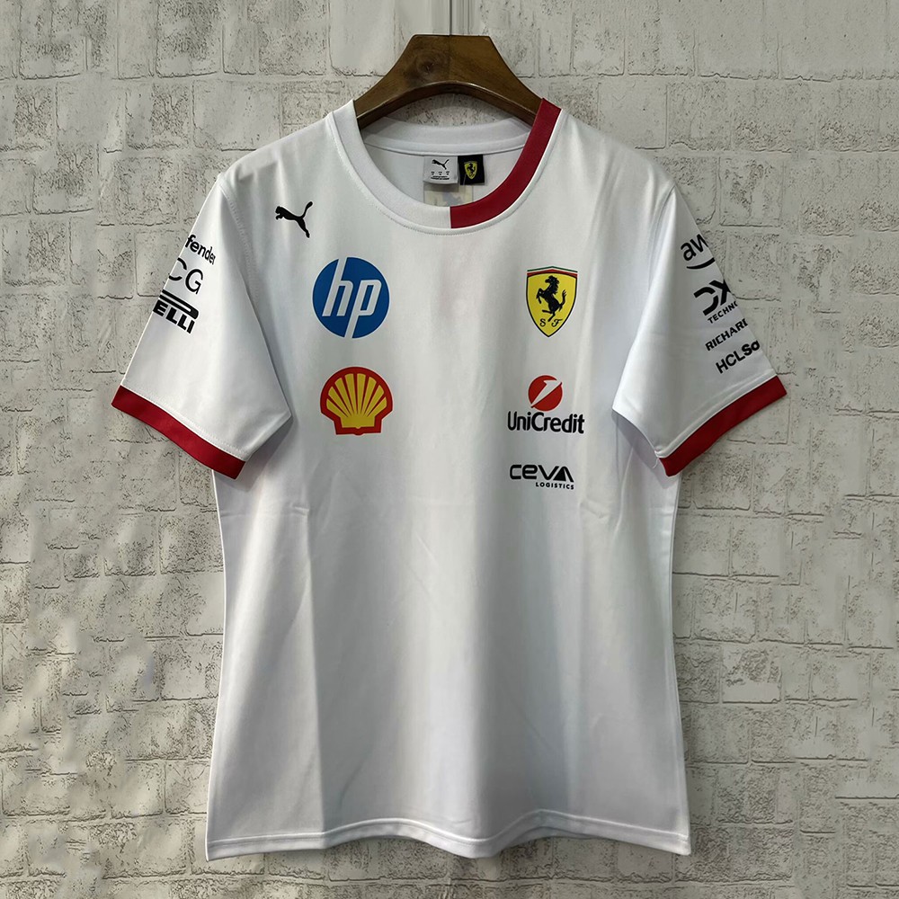 2025 Scuderia Ferrari F1 Team White Shirt