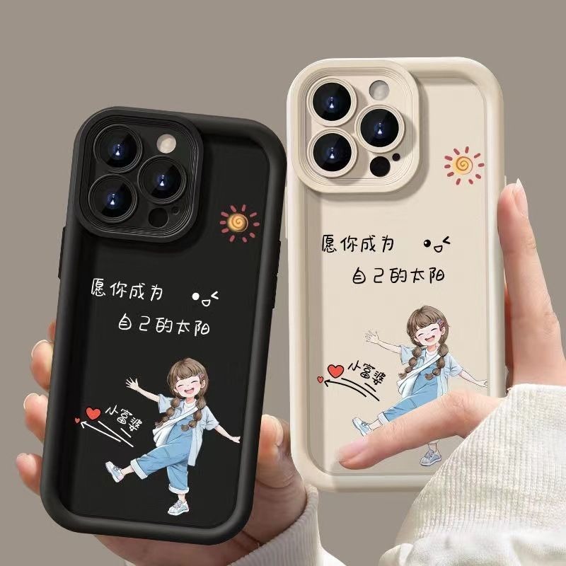 สาวโชคดีเหมาะสําหรับ POCO F7U F7Pro X7Pro X6Pro X4GT F6Pro F5Pro F4 C75 เคสโทรศัพท์สาว