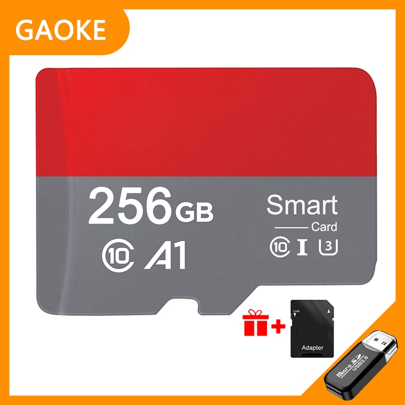[โปรโมชั่น] การ์ดหน่วยความจํา SD ขนาดเล็ก 32GB/64GB/128GB/256GB/512GB/1TB Classe 10 การ์ดหน่วยความจําแฟลชความเร็วสูง อะแดปเตอร์ SD ฟรี เข้ากันได้กับโทรศัพท์มือถือ/คอมพิวเตอร์/กล้อง SLR/อุปกรณ์ตรวจสอบกล้องวงจรปิด