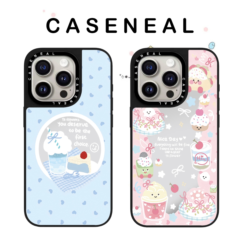 CASENEALรอบขนมคุณภาพสูงกระจกเคสโทรศัพท์เหมาะสําหรับiPhone 17ProMax 17pro 17 air 16promax 16 15promax