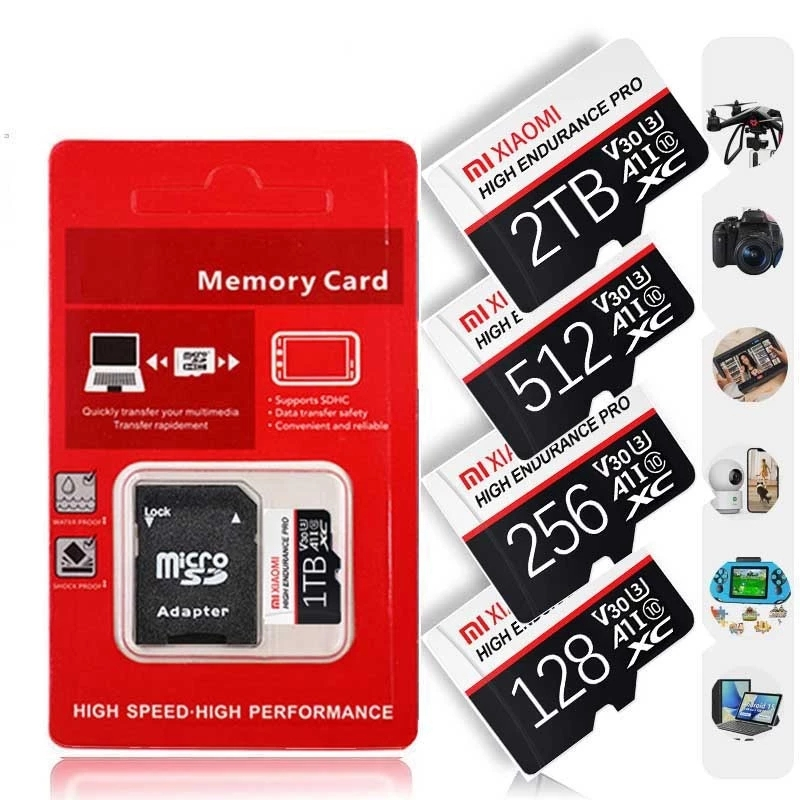 Micro TF SD Card class10 SD การ์ดหน่วยความจํา 2TB 128GB 1TB 512GB 256GB U3 V30 หน่วยความจําขนาดใหญ่แ