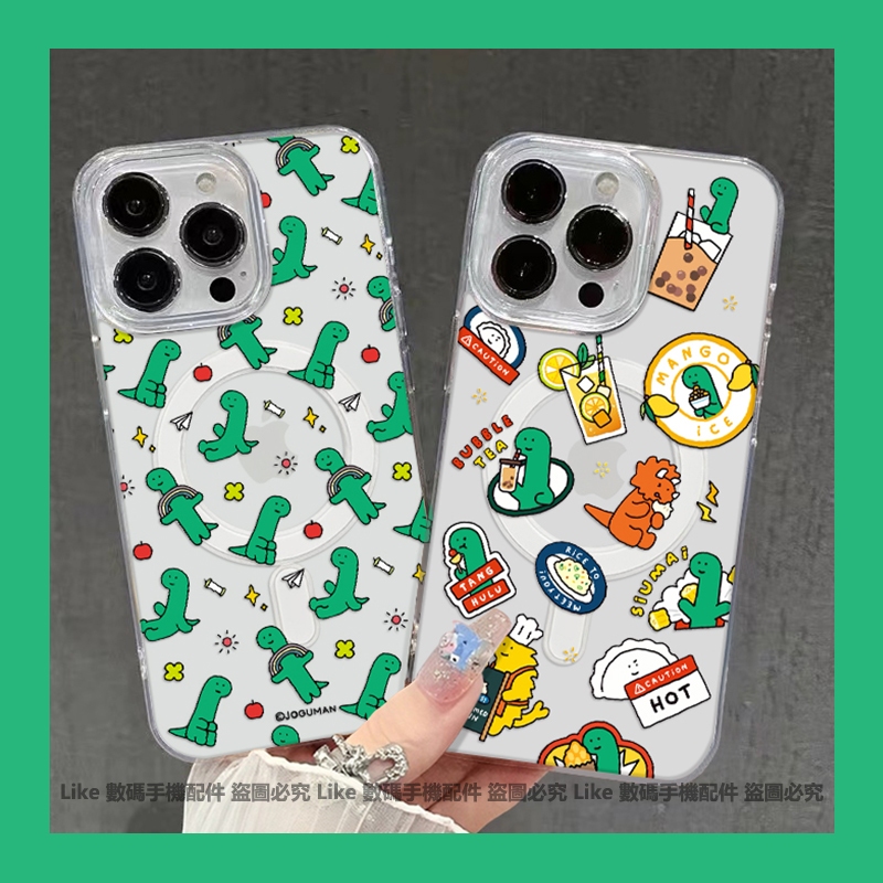 Samsung Apple Magnetic Phone Case Sticker joguman ไดโนเสาร์สไตล์เกาหลีเหมาะสําหรับ iphone 17 16 15 1
