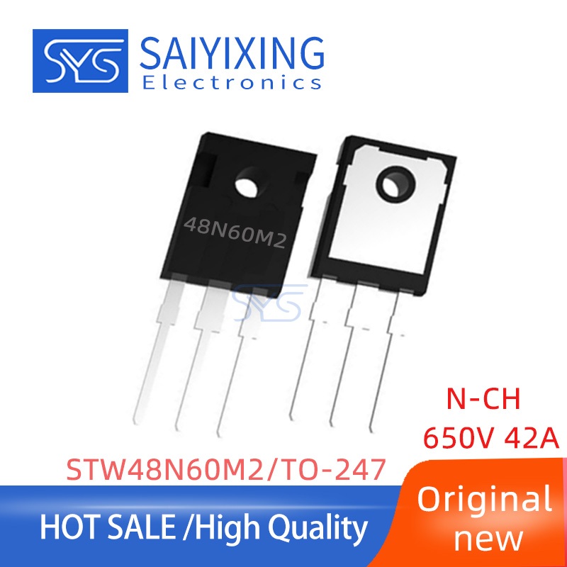 2PCS Original STW48N60M2 ผ้าไหมหน้าจอการพิมพ์ 48N60M2 บรรจุ TO-247 N-Channel Dojo Effect Management 
