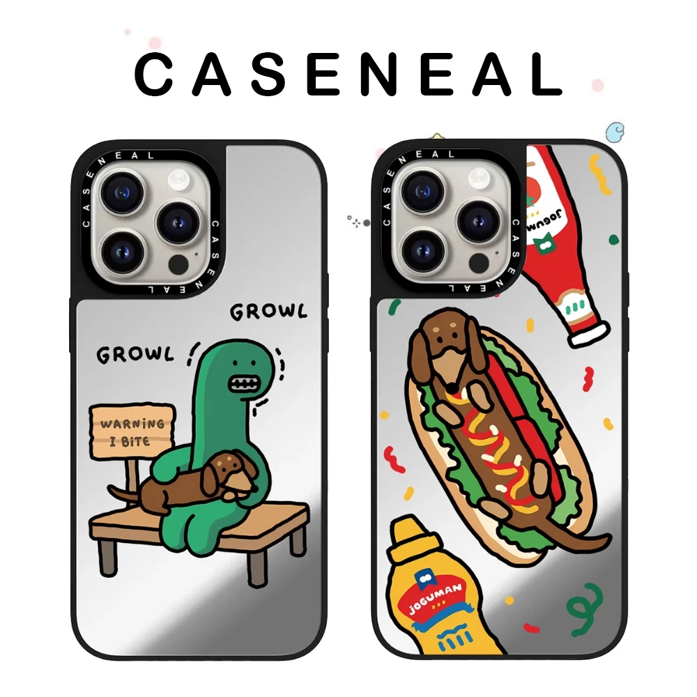 CASENEAL คุณภาพสูงกระจกเคสโทรศัพท์เหมาะสําหรับiPhone 17ProMax 17pro 17 air 16promax 16 15promax 15 14promax 13 13Promaxแฟชั่นAnti Drop Hard Case