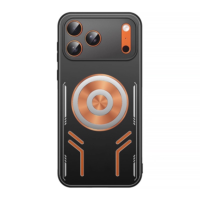 แฟชั่นสีแดงทองแดง Graphene Cooling สําหรับ iphone17 Air 17 Pro Max 16 15 14 13 12 Pro Max 5G การกระจายความร้อนกรณีกันกระแทกฝาครอบโลหะเคสโทรศัพท์ Funda Capa