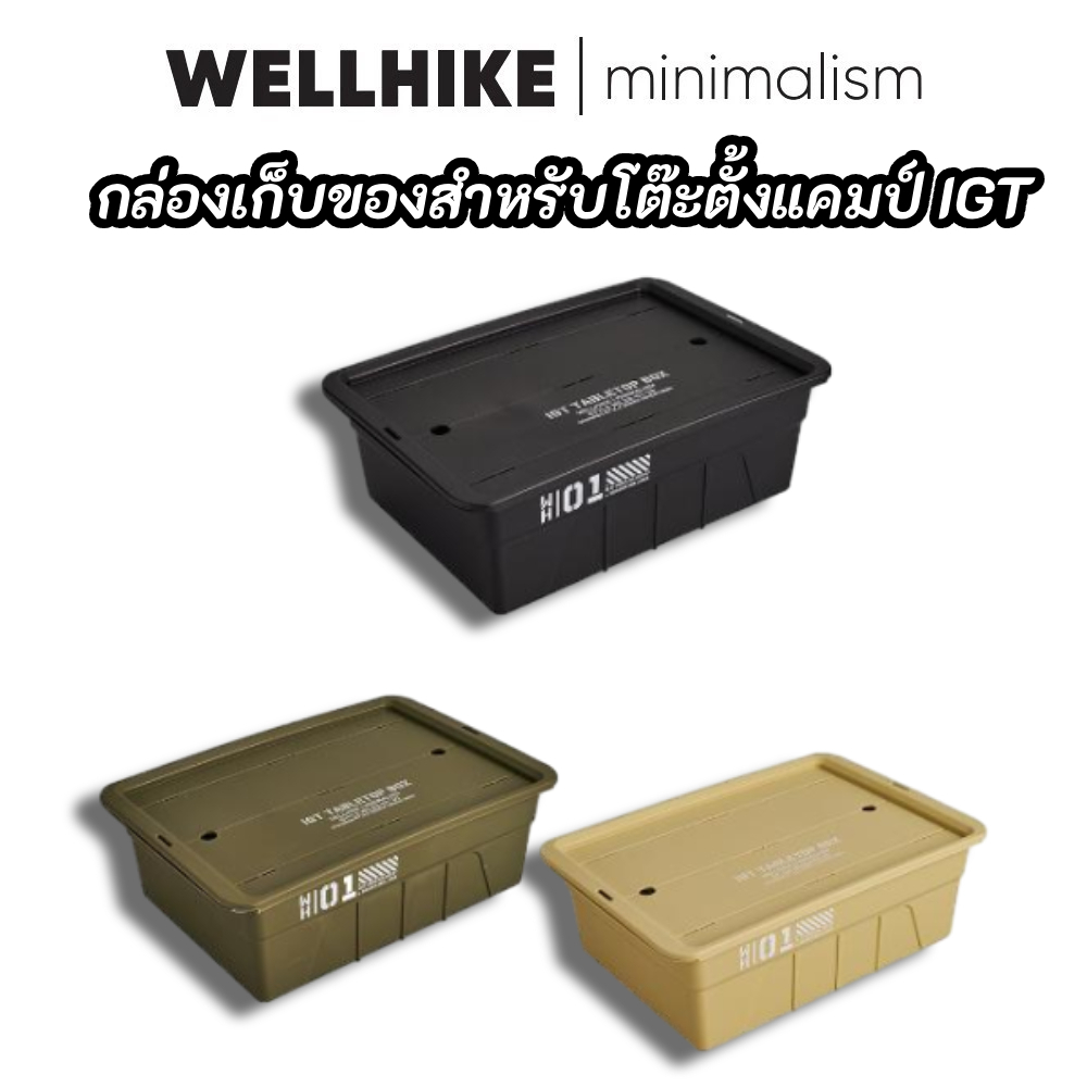 WELLHIKE โต๊ะ IGT กล่องเก็บของ ถาดชา แผง ตะกร้า ความจุสูง สำหรับตั้งแคมป์