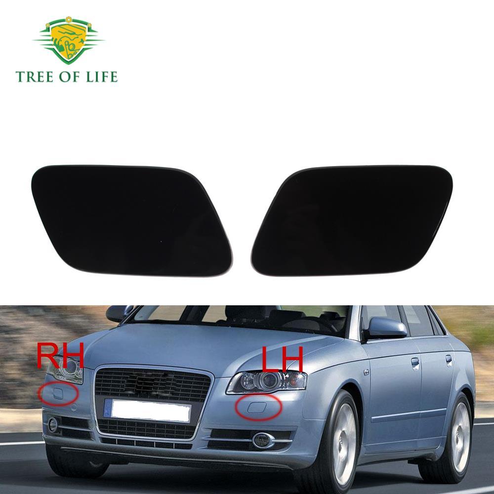 กันชนหน้าไฟหน้าเครื่องซักผ้าหัวฉีดสเปรย์ Jet ฝาครอบสําหรับ Audi A4 S4 RS4 B7 2005 2006 2007 2008 8E0