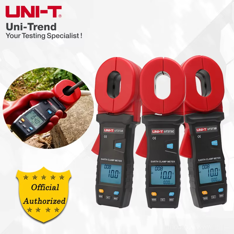 UNI-T UT273A UT273B UT273C เครื่องทดสอบความต้านทานพื้นดินแคลมป์ดิจิตอล; การถ่ายโอนข้อมูล USB 500 ชุด