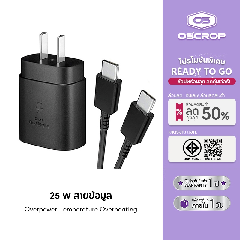 ชาร์จเร็วสุด ชุดชาร์จ หัวชาร์จเร็วง PD 25 3A สายชาร์จเร็ว Type C to Type C รองรับ การชาร์จด่วนพิเศษ