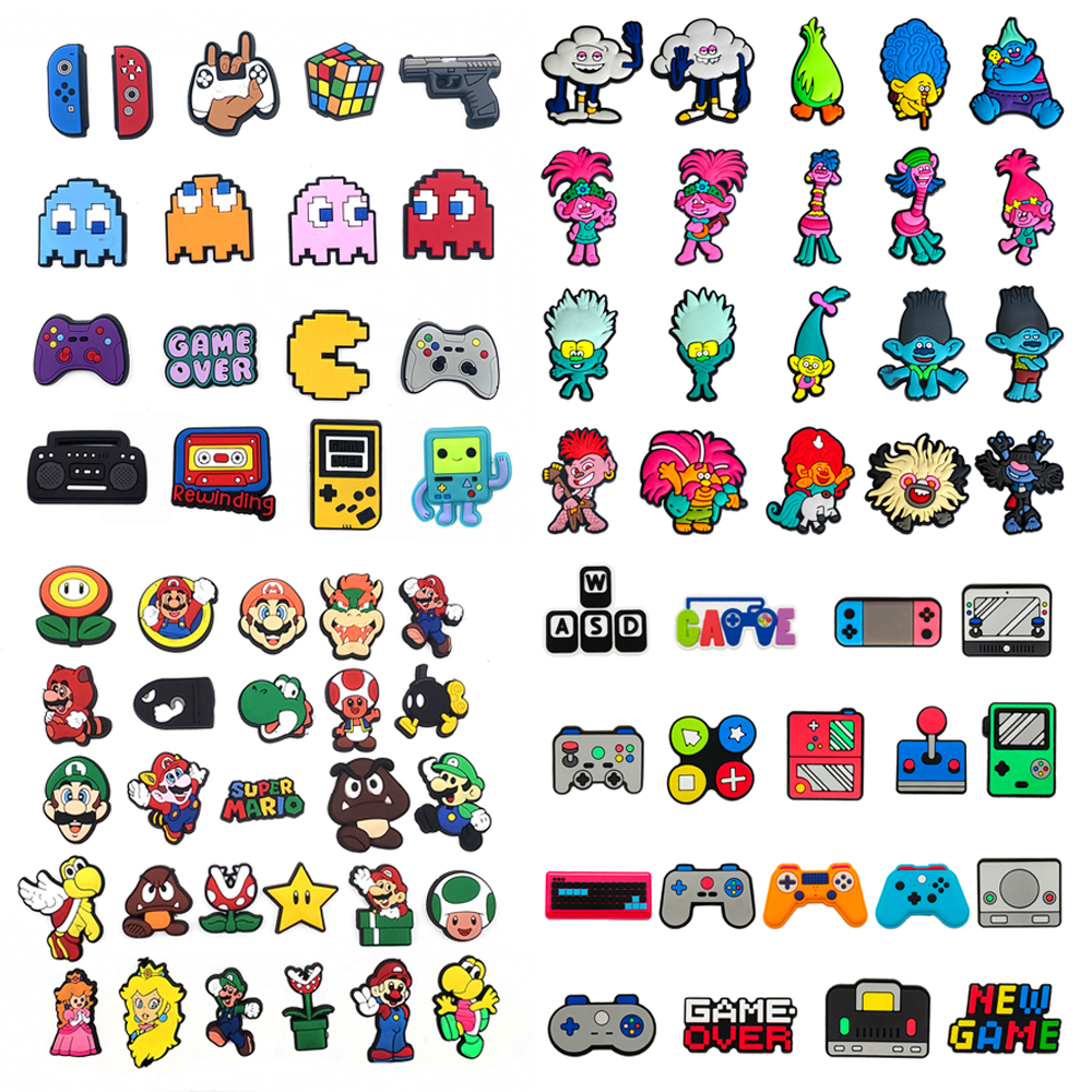 การ์ตูนตลกเกมอุปกรณ์ซีรีส์สไตล์เอลฟ์อุปกรณ์รองเท้าพีวีซี MEIDJ รองเท้า Charms สําหรับอุดตันรองเท้าแต