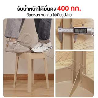 Nova เก้าอี้พลาสติก เก้าอี้กินข้าว วางซ้อนได้ รองรับน้ําหนัก 400kg Stool Plastic chairs เก้าอี้พลาสติกกลม