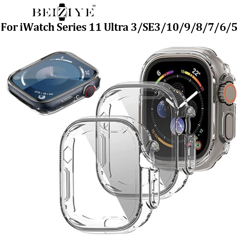 เคสแบบนุ่ม TPU สำหรับ iWatch Series 11 Ultra3 SE3 10 9 8 Ultra 7 6 SE 5 4 3 2 1 ขนาด 46mm 38mm 40mm 42mm 44m 41mm 45mm 49mm