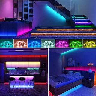 ไฟเส้น RGB ปรับสีได้ 24 โหมด เปลี่ยนบรรยากาศห้องให้น่าหลงใหล ควบคุมผ่านมือถือ/รีโมท มาพร้อมกาวในตัว