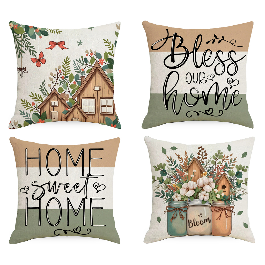 ปลอกหมอนลินิน Bless Home ตกแต่งโซฟา ขนาด 70×70 55×55 50×50 45×45 40×40