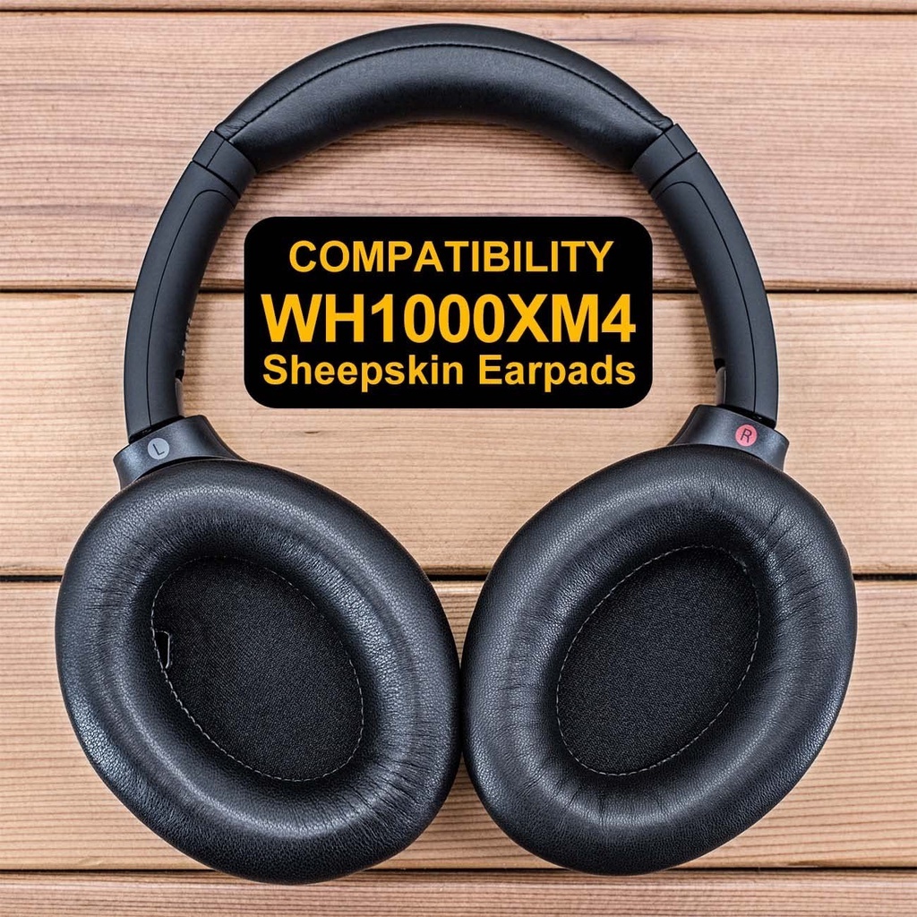 WH-1000XM4 หนังแกะแผ่นรองหูฟังพร้อมเครื่องมือ - เข้ากันได้กับ SONY WH-1000XM3 XM4 WH1000XM4, แผ่นรอง