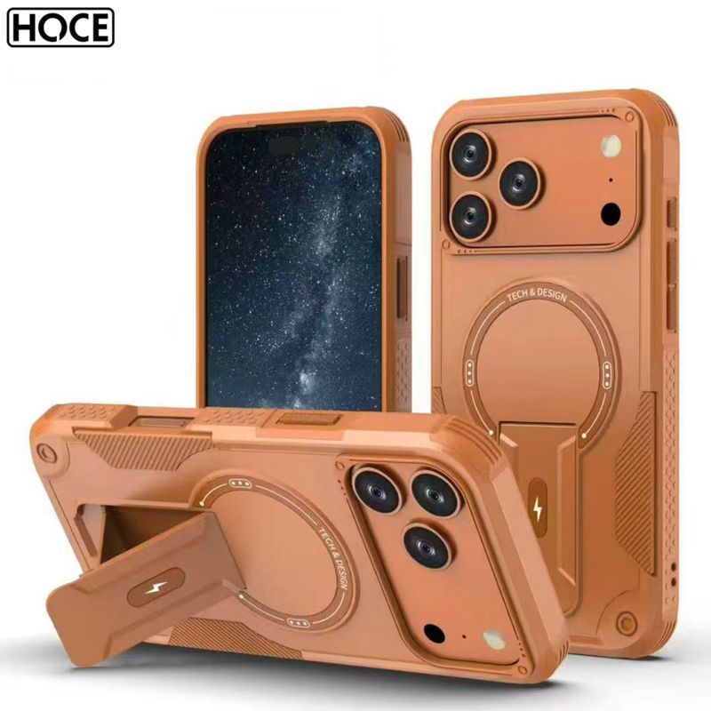 HOCE เกราะกันกระแทกเคสโทรศัพท์แม่เหล็กสําหรับ IPhone 17 16 15 14 13 12 Pro Max 11 Bracket Cover Cases